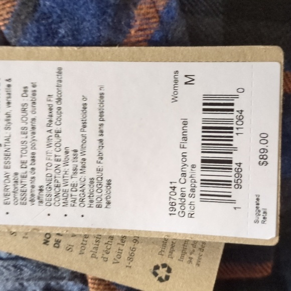 PRANA Women's Golden Canyon Cotton Flannel Button Down Shirt Shacket NEW M - Picture 7 of 7